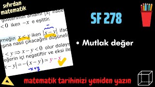 278📣Reel sayılar📣Mutlak değer kavramı📣 [upl. by Annauqahs]