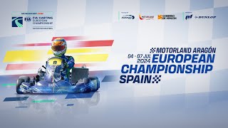 FIA karting European Championship 2024 KZKZ2KZ2 Masters  Round 1 Motorland Aragon Saturday [upl. by Zandt448]