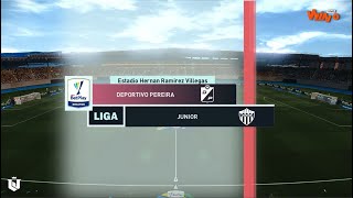 Deportivo Pereira vs Junior ● Liga Betplay 2024 ● Pes 2021 [upl. by Anilocin]