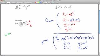 Calc 1  Product Rule Inside Quotient Rule [upl. by Parthen]