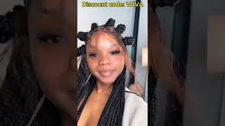 Box Knotless Braided Lace Wig  Bantu Knots x Crisscross Hairstyle  ELFIN HAIR [upl. by Oloapnaig]