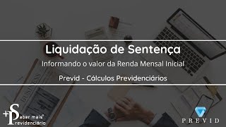 Cálculo de Liquidação de Sentença  Utilizando o sistema PREVID [upl. by Aowda]