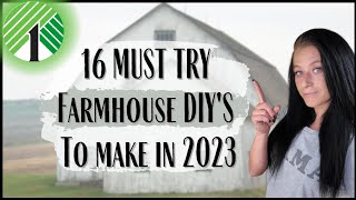 16 DOLLAR TREE FARMHOUSE HOME DECOR DIYS TO TRY IN 2023 [upl. by Notwen820]