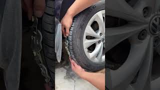 Easy to install car stainless steel ice breaking snow chains [upl. by Ydnarb]