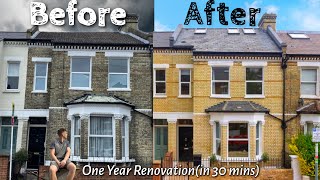 1 YEAR in 30 minutes RENOVATING an OLD LONDON VICTORIAN TERRACED HOUSE into DREAM HOME [upl. by Favin653]