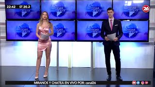 Romina Malaspina y Diego Codini conducen Noticias de 22 a 24  Canal 26 11122020 [upl. by Einnhoj825]