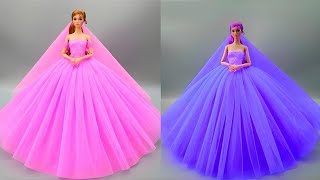 Barbie Doll Makeover Transformation  DIY Miniature Ideas for Barbie  Wig Dress Faceup and More [upl. by Beverlie831]