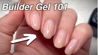 Easiest Way to Apply Builder Gel to Natural Nails [upl. by Earlie]