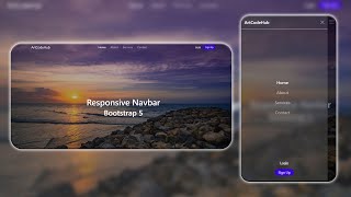 How To Make Responsive Navbar with Bootstrap 5 [upl. by Eelatan]