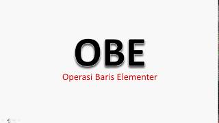 Determinan Matriks Ordo 2x2 dengan OBE Operasi Baris Elementer [upl. by Silvio]