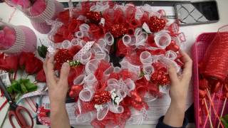 DIY Valentine Heart Wreath Using Dollar Tree Supplies [upl. by Ultan]