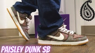 Nike SB Dunk Low Paisley On Feet Review [upl. by Nireves]