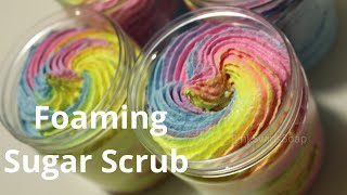 Foaming Sugar Scrubs Multi Colored with receipe [upl. by Basile]