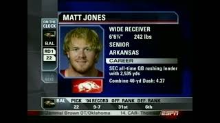 Jaguars Select QBWR Matt Jones 2005 NFL Draft [upl. by Ateekal158]