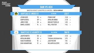 Banstead CC Academy XI v Ashtead CC Under 21 [upl. by Epifano]