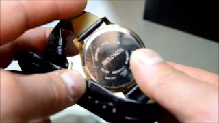 Argos Review  Sekonda Mens Diamond Black Strap Watch [upl. by Anitsyrk71]