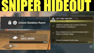 how to quotuse the skeleton key to unlock the sniper teams hideoutquot Dmz  extract the dossier Location [upl. by Ulysses792]