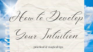 How to Develop Your Intuition [upl. by Srednas]