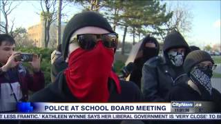 Video Police presence at Peel school board meeting [upl. by Yaker]