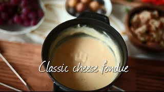 How to make classic cheese fondue recipe video [upl. by Tristis868]