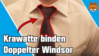 Krawatte binden für Anfänger  Doppelter Windsor einfache Anleitung 🤵 [upl. by Appleby]