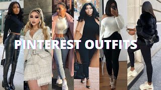 Recreating Pinterest Fashion  Winter Outfits 2022 Lookbook [upl. by Sanoj876]