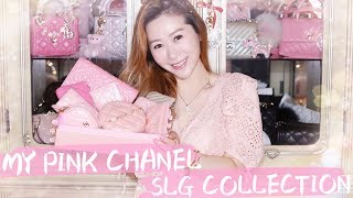 MY PINK CHANEL SLG COLLECTION 💖 WITH REVIEWS amp WHAT FITS ❤️ LINDIESS [upl. by Findley210]