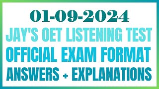 OET LISTENING TEST 01092024 oet oetexam oetnursing oetlisteningtest [upl. by Norag]