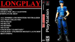 Resident Evil USA PlayStation  Longplay  Jill Valentine  Best Ending Path [upl. by Hanna]