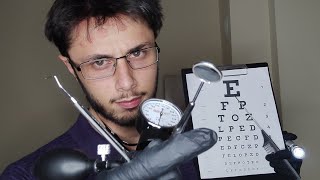 ASMR 1 Minute Medical Exam Cranial Nerve Eye Physical Dental And Ear Exam [upl. by Ttimme]