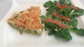 Quiche aux poireaux et saumon simple et rapide [upl. by Rachael]