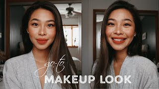 Easy natural glam makeup look tutorial  Fungal acne safe makeup  Warm Rusty Orange Tone [upl. by Lletnom]