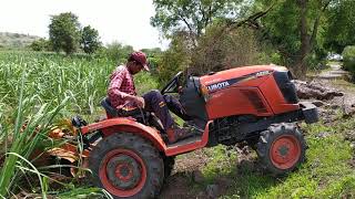 kubota tractor 21hp us fodhani  bhar lavni reverse forward rotavator [upl. by Yurik]