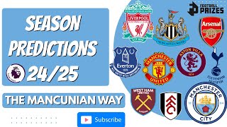 TNC  SEASON PREDICTIONS 2425 mancity football footballs12thman and throughblackandwhiteeyes [upl. by Ycnay160]