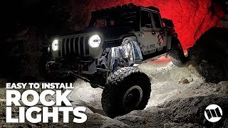 ROCK LIGHTS that are Easy to Install on a Jeep JL Wrangler JT Gladiator by LUX Off Road LED Lighting [upl. by Nospmas636]