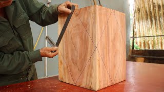 Amazing Woodworking Art  Skillful Carpenter With Unique Solid Wood Design Project [upl. by Elohcan]