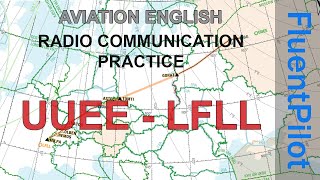 Aviation English Radio Communication Practice SVO to LYS FluentPilotRU [upl. by Anselmi432]