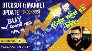 Daily BTC amp Market update 13092024 XRP pump වෙන්න කලින් අපි කිව්වා Buy කලේ නැත්නම් තවම ප්‍රමාද නැ [upl. by Fallon]