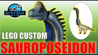 LEGO CUSTOM SAUROPOSEIDON JURASSIC WORLD DINOSAUR завропосейдон ซอโรโพไซดอน 사우로포세이돈 サウロポセイドン [upl. by Ayr]