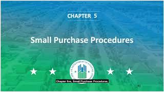 PHA Procurement Training Chapter 5  Small Purchase Procedures [upl. by Negeam]