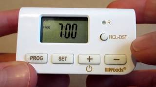 Programming a Woods 5000750027 Digital Timer [upl. by Erdnoed535]