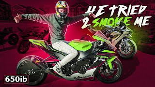 HE BORROWED MY ZX10R amp TRIED TO BEAT MY 352HP NINJA H2 [upl. by Rae]