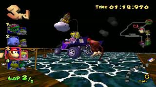 N64 Banshee Boardwalk  Mario Kart Double Dash Gamecube Custom Course 150cc Peach amp Diddy Kong [upl. by Annetta]