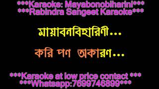 MAYABONO BIHARINI RABINDRA SANGEET KARAOKE WITH LYRICS demo [upl. by Seluj191]