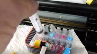 How To Puge air from Epson Continuous Ink Supply System by inkproductscom [upl. by Norene]