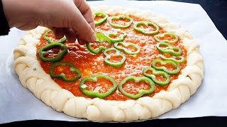 La plus Délicieuse Pizza que jai jamais Faite ‼️ Incroyablement Simple et Rapide 🔝👌Pizza Recipe [upl. by Acinorahs]