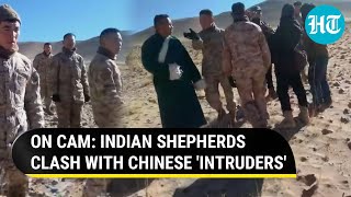 Ladakh Clash On Cam Indian Shepherds Pelt Stones On Chinese Troops In Chushul Sector [upl. by Alah]