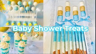 Boy Baby Shower Dessert Table Treats  EASY DIY TREATS FOR A DESSERT TABLE [upl. by Idnew160]