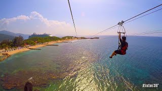 HD Dragons Breath Zipline  Zip Line over Water  Labadee Haiti [upl. by Alicia266]