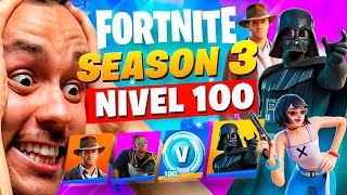 REACCIONANDO A LA TEMPORADA 3 Y PASE DE BATALLA NIVEL 100 TODO COMPRADO EN FORTNITE  TheGrefg [upl. by Ainecey]